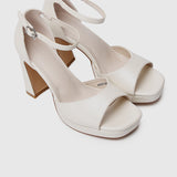 Her Vibe Is Pretty Open Toe Heels (White)