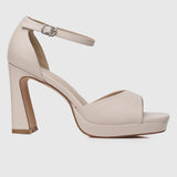 Her Vibe Is Pretty Open Toe Heels (Almond)