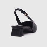 Sirena Slingback Heels (Black)