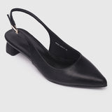 Sirena Slingback Heels (Black)