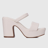 Oceana Open Toe Platform Heels (White)