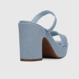 Oceana Open Toe Platform Heels (Sky Blue)