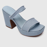 Oceana Open Toe Platform Heels (Sky Blue)