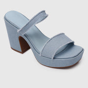 Oceana Open Toe Platform Heels (Sky Blue)