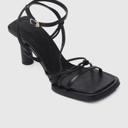 Bay Ankle-Strap Heels (Black)
