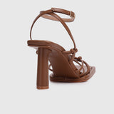 Bay Ankle-Strap Heels (Caramel)