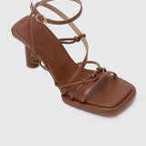 Bay Ankle-Strap Heels (Caramel)