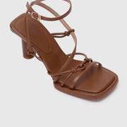 Bay Ankle-Strap Heels (Caramel)