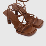 Bay Ankle-Strap Heels (Caramel)