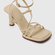 Bay Ankle-Strap Heels (Light Yellow)