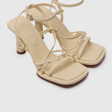 Bay Ankle-Strap Heels (Light Yellow)