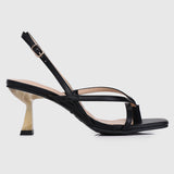 Lola Open Toe Heels (Black)