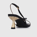 Lola Open Toe Heels (Black)