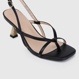 Lola Open Toe Heels (Black)