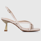 Lola Open Toe Heels (Almond)