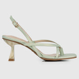 Lola Open Toe Heels (Light Green)