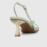 Lola Open Toe Heels (Light Green)