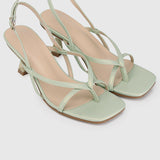 Lola Open Toe Heels (Light Green)