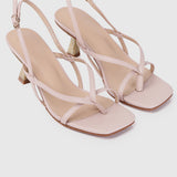 Lola Open Toe Heels (Pink)