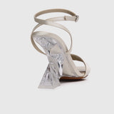 Twinkle Ankle-Strap Transparent Heels (Beige)