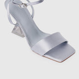 Twinkle Ankle-Strap Transparent Heels (Light Blue)