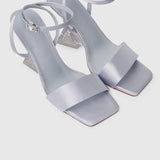 Twinkle Ankle-Strap Transparent Heels (Light Blue)