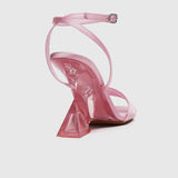 Twinkle Ankle-Strap Transparent Heels (Pink)