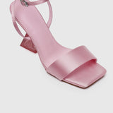 Twinkle Ankle-Strap Transparent Heels (Pink)