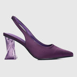 Lumi Slingback Transparent Heels (Indigo)