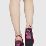 Lumi Slingback Transparent Heels (Red Violet)