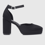 Neve Platform Block Heels (Black)