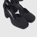 Neve Platform Block Heels (Black)