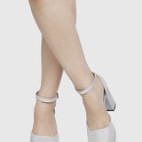 Neve Platform Block Heels (Silver)