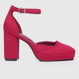 Neve Platform Block Heels (Red)