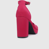 Neve Platform Block Heels (Red)