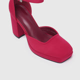 Neve Platform Block Heels (Red)