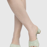 Yuri Floral Heels (Light Green)