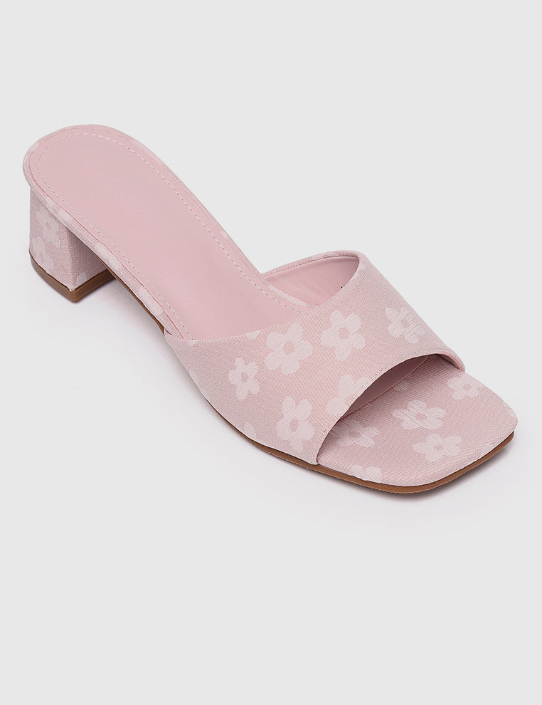 Yuri Floral Heels (Pink)