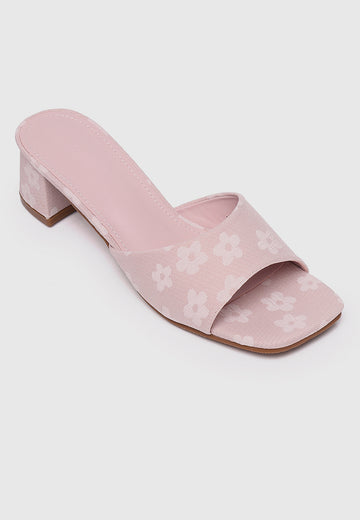 Yuri Floral Heels (Pink)