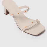 Ciana Floral Heels (Almond)