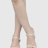 Remi Floral Heels (White)