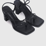 Renee Strappy Knotted Heels (Black)