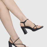 Renee Strappy Knotted Heels (Black)