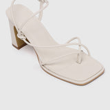 Renee Strappy Knotted Heels (Bone)