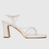 Renee Strappy Knotted Heels (Bone)