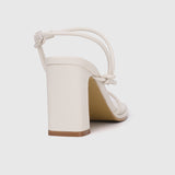 Renee Strappy Knotted Heels (Bone)