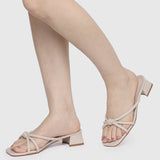 Rohana Knotted Heels (Almond)