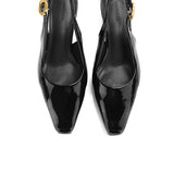 Carmen Square Toe Pumps Heels (Black)