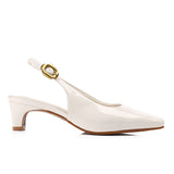 Carmen Square Toe Pumps Heels (Beige)