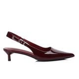 Ruby Patent Pumps Heels (Maroon)